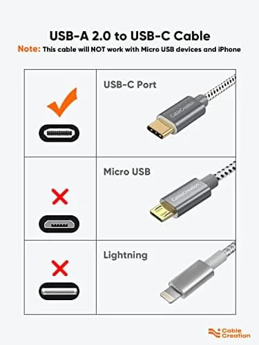 CableCreation USB C to USB A 10FT | Fast Charging & Data Sync for Laptop & Phone thumbnail 2