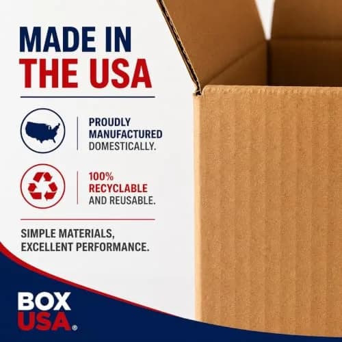 BOX USA 20x14x6" Corrugated Shipping Box | Supports 65 lbs, 25-Pack, Kraft Material, Lightweight, Recyclable thumbnail 5