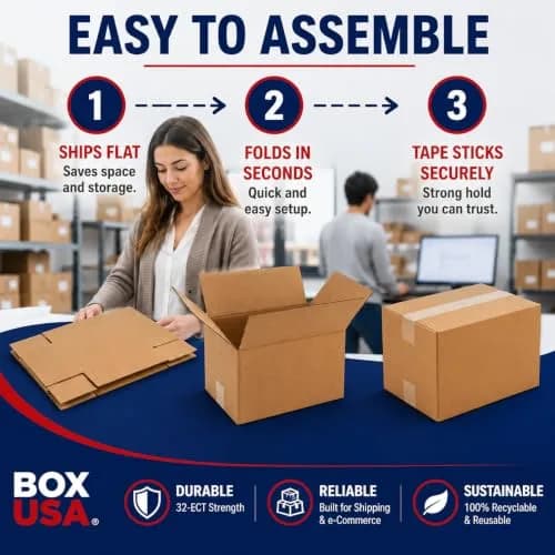 BOX USA 20x14x6" Corrugated Shipping Box | Supports 65 lbs, 25-Pack, Kraft Material, Lightweight, Recyclable thumbnail 6