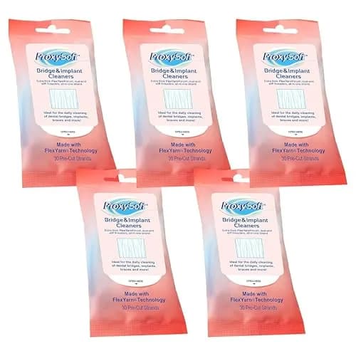 Proxysoft Dental Floss for Bridges and Implants, 150 Strands (5 Packs) | USA-Sourced Oral Hygiene thumbnail 1