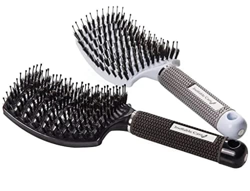 Ineffable Care Boar Bristle Hair Brush set – Curved & Vented for Wet & Dry Detangling, All Hair Types | Gift Kit (70-120 chars) thumbnail 1