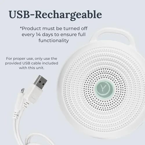 Yogasleep Rohm Portable White Noise Sound Machine | 3 Soothing Sounds, USB Rechargeable, Compact for Travel thumbnail 4