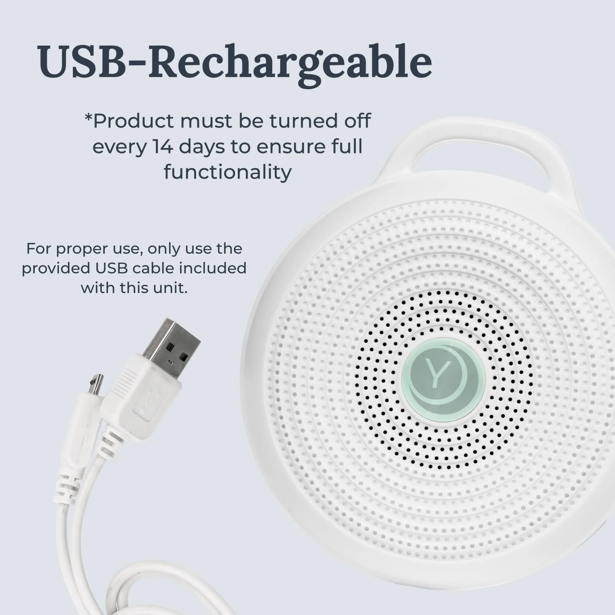 Yogasleep Rohm Portable White Noise Sound Machine | 3 Soothing Sounds, USB Rechargeable, Compact for Travel - view 4