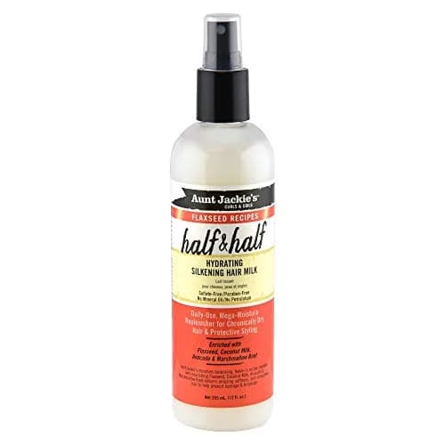 Aunt Jackie's Flaxseed Recipes Half & Half Hydrating Silkening Hair Milk 355ml (12 Fl Oz) | Daily Moisture for Dry Hair thumbnail 1