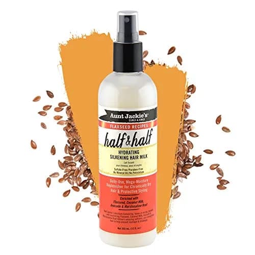 Aunt Jackie's Flaxseed Recipes Half & Half Hydrating Silkening Hair Milk 355ml (12 Fl Oz) | Daily Moisture for Dry Hair thumbnail 2