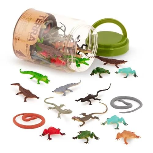 Terra by Battat Reptile Animal Tube 60pc Miniature Figures | Educational Toy for Kids 3+ thumbnail 1