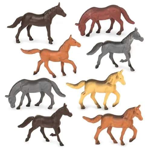Terra by Battat 60 Wild Horses Tube Miniature Animal Figures | ASTM-Tested Educational Toy thumbnail 6