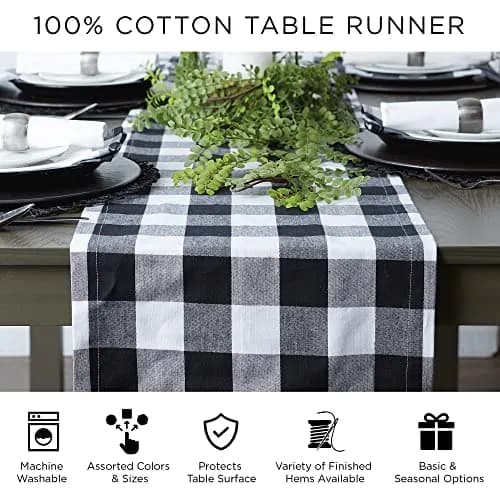 DII Handmade Chindi Tabletop 14x72 Natural | Unique Recycled Fabric Table Runner thumbnail 4