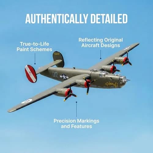 Daron Postage Stamp B-24 Liberator "Witchcraft" 1/163 Scale Die-Cast Metal WWII Bomber Model | Collectible Aircraft for Adult Collectors thumbnail 3