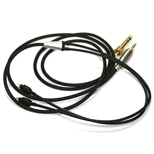 NewFantasia Replacement Audio Upgrade Cable for Sennheiser HD650, HD600, HD580, HD660S, Massdrop HD6XX Headphones | 1.2m (4ft) Braided OFC thumbnail 2