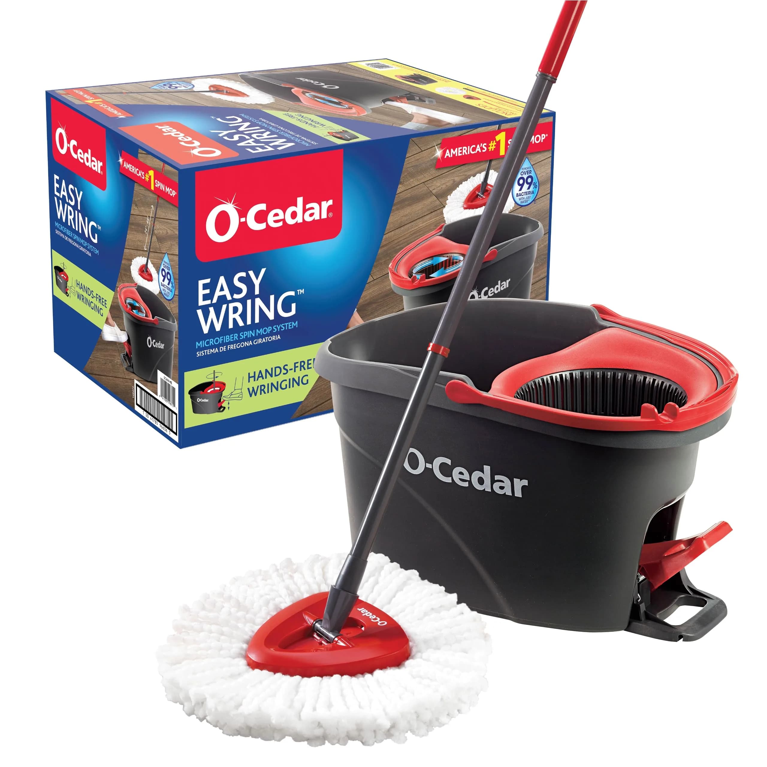O-Cedar EasyWring Microfiber Spin Mop and Bucket System | Efficient Hard Floor Cleaning in India