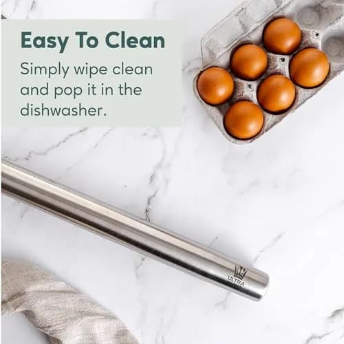 Ultra Cuisine French Rolling Pin for Baking –15.75-inch Large Roller Pin | Tapered Stainless Steel Control thumbnail 8