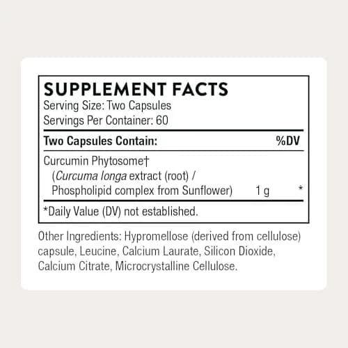 Thorne Curcumin Phytosome 1,000 mg | Supports Joint & Liver Health, 120 Capsules thumbnail 2