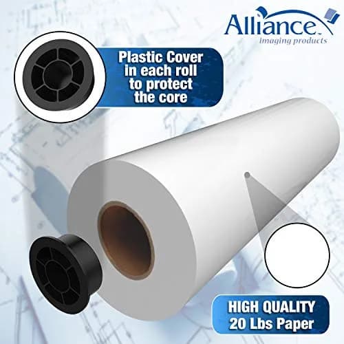 Alliance Wide Format Paper CAD Bond Rolls 36 In x 150 Ft | Optimized for Inkjet Printers thumbnail 5
