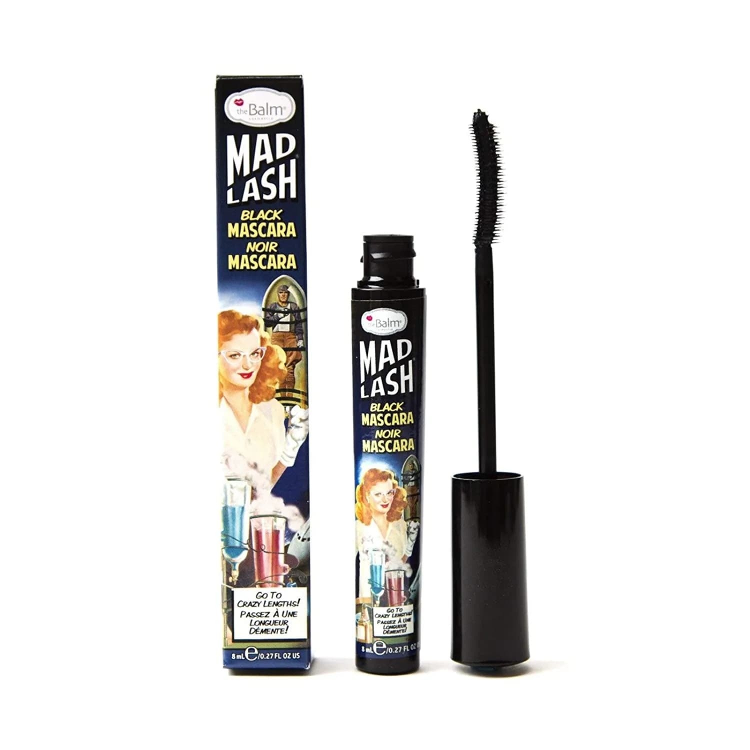 theBalm Mad Lash Voluminous Water-Resistant Mascara 0.27 Fl Oz | Intense Volume & Lengthening