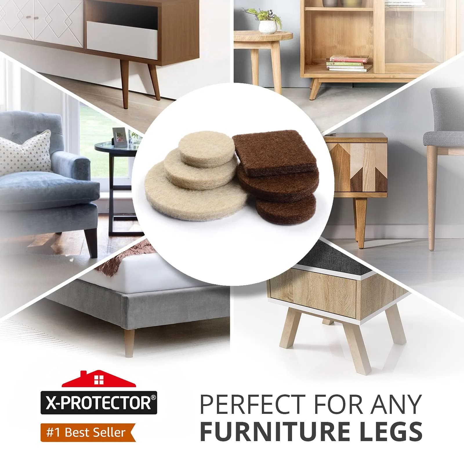 Felt Furniture Pads X-PROTECTOR 133 PCS Premium Furniture Pads - Felt Pads thumbnail 2