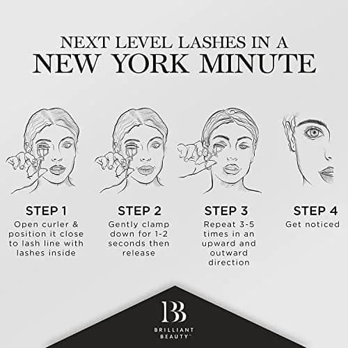Brilliant Beauty Eyelash Curler with Satin Bag and Refill Pads | No Pinching, Dramatic Curl in Seconds thumbnail 4
