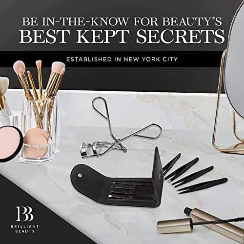 Brilliant Beauty Eyelash Curler with Satin Bag and Refill Pads | No Pinching, Dramatic Curl in Seconds thumbnail 8