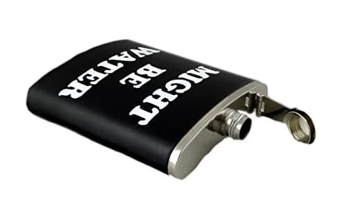 Funny Guy Mugs Might Be Water Stainless Steel 7oz Hip Flask | Unique Gift & Conversation Starter thumbnail 4
