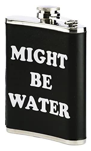 Funny Guy Mugs Might Be Water Stainless Steel 7oz Hip Flask | Unique Gift & Conversation Starter thumbnail 6