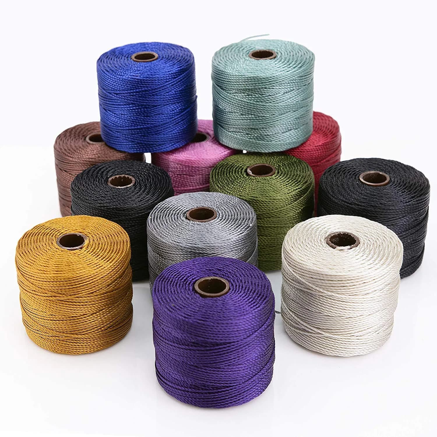The Beadsmith S-Lon Bead Cord | 0.5mm Nylon Thread for Jewelry & Crafts | 77 Yards per Bobbin — Gaskell
