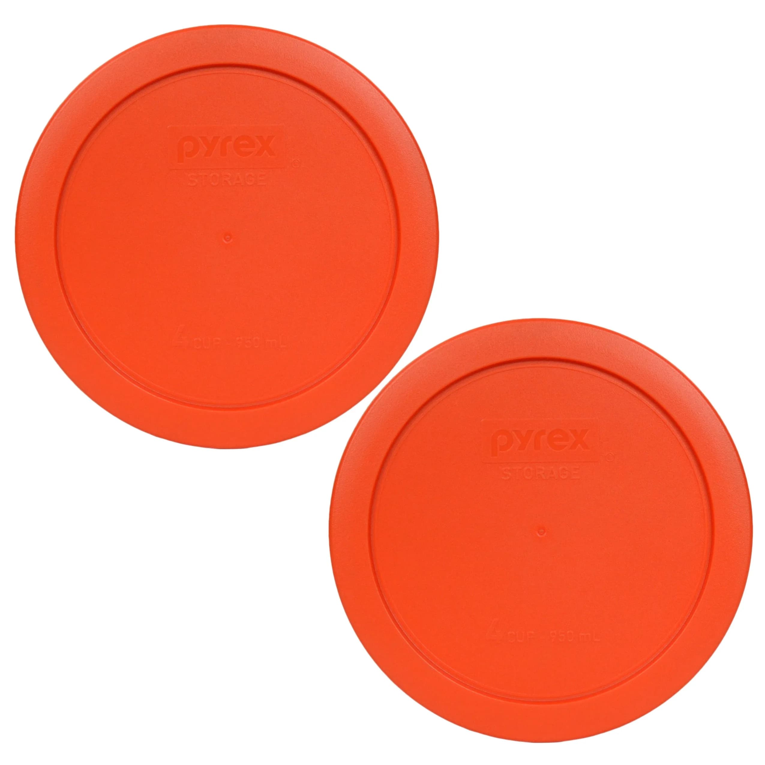 Pyrex 7201-PC Pumpkin Orange Lid 950ml (4 Cup) | BPA-Free Plastic Food Storage Replacement Cover — Pumpkin Orange