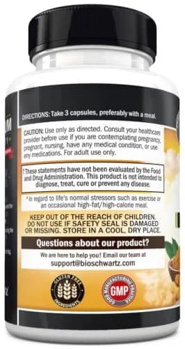 BioSchwartz Turmeric Curcumin with Black Pepper Extract 1500mg 90 Capsules | Supports Healthy Inflammatory Response thumbnail 7
