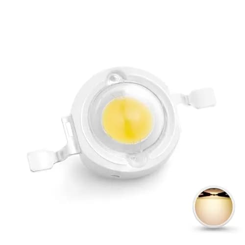 CHANZON 10 pcs High Power LED Chip 3W Warm White 3000K - 3500K | 260-280LM, 120-140° Angle, Copper Frame thumbnail 2