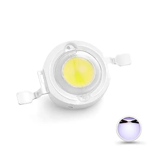 CHANZON 10 pcs High Power LED Chip 3W Cool White 10000K - 15000K | 260-280LM, 120-140° Angle, Copper Frame thumbnail 3
