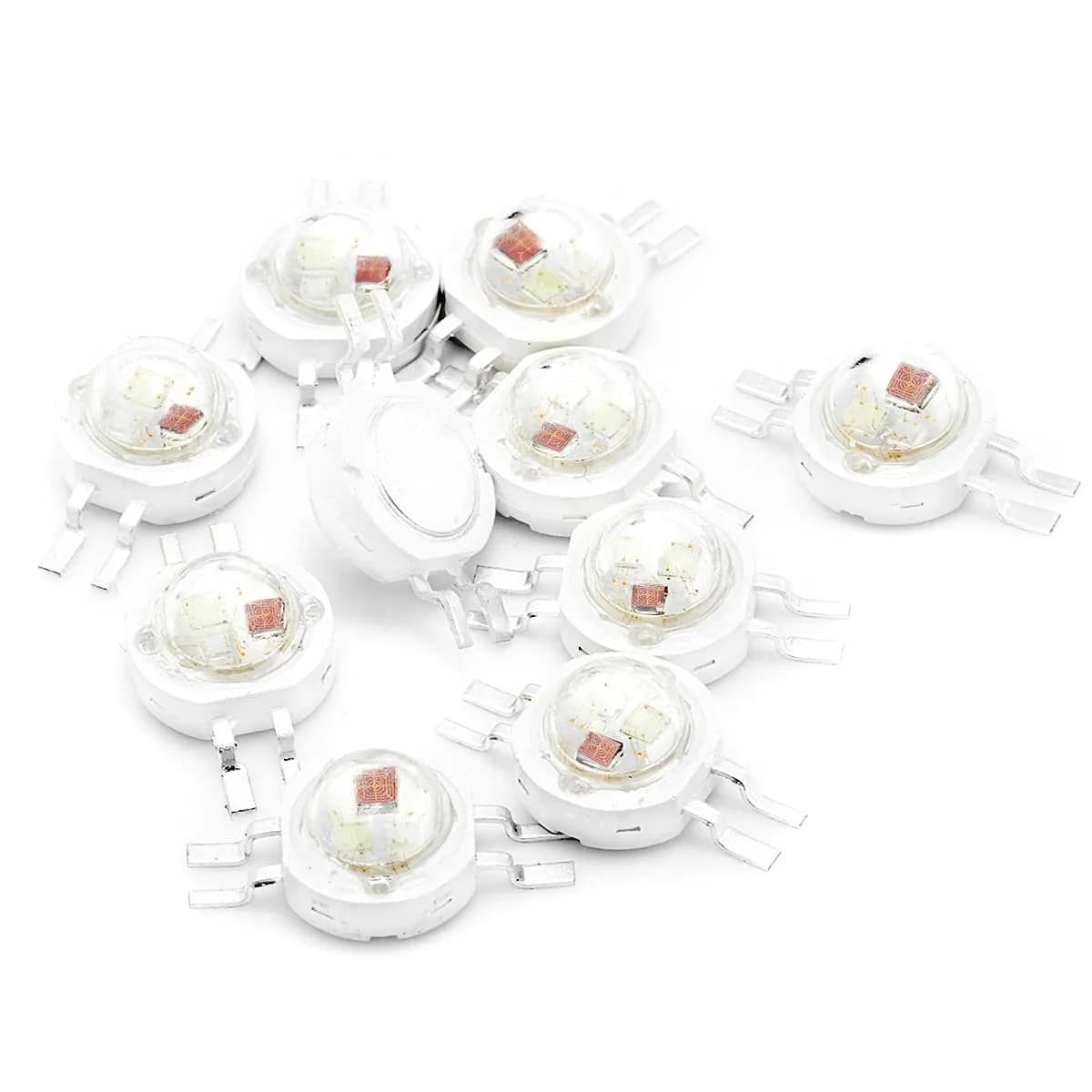 CHANZON 10pcs High Power LED Chip 3W RGB 4 pin Common Anode | Bright RGB LED Chips for DIY & Projects — T) Rgb (4pins)
