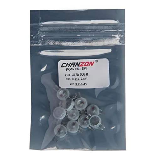 CHANZON 10pcs High Power LED Chip 3W RGB 4 pin Common Anode | Bright RGB LED Chips for DIY & Projects thumbnail 6