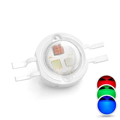 CHANZON 10pcs High Power LED Chip 3W RGB 4 pin Common Anode | Bright RGB LED Chips for DIY & Projects thumbnail 2