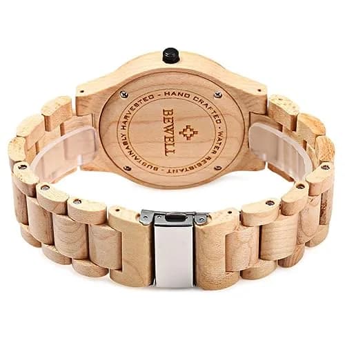 BEWELL ZS-W086B Men's Wooden Watch | 4.2 cm Case | 2.2 cm Band Width thumbnail 4
