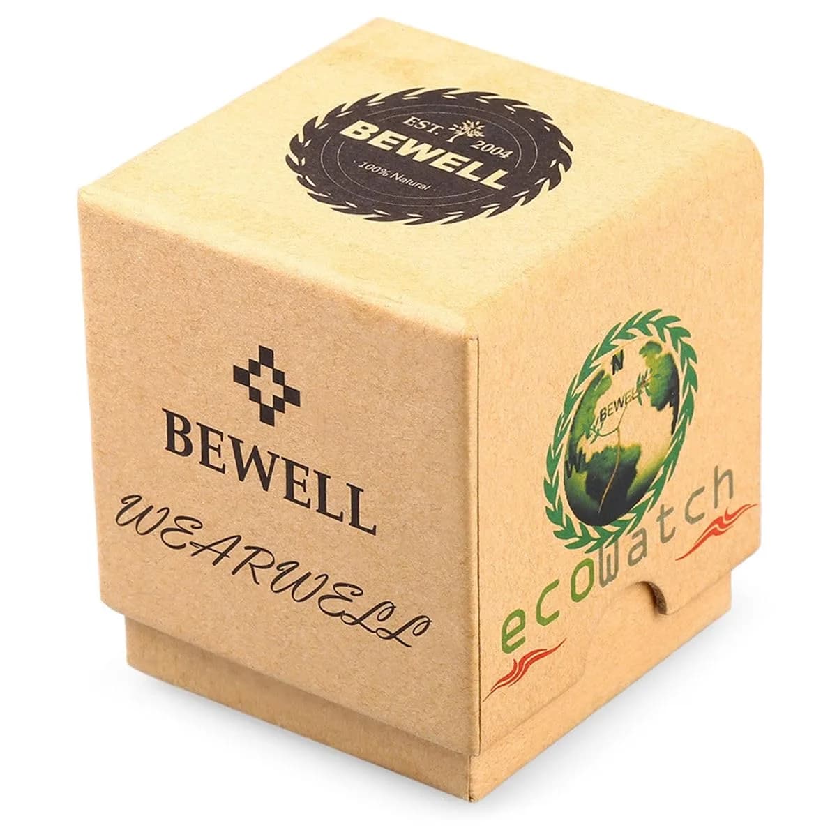 BEWELL ZS-W086B Men's Wooden Watch | 4.2 cm Case | 2.2 cm Band Width - view 7