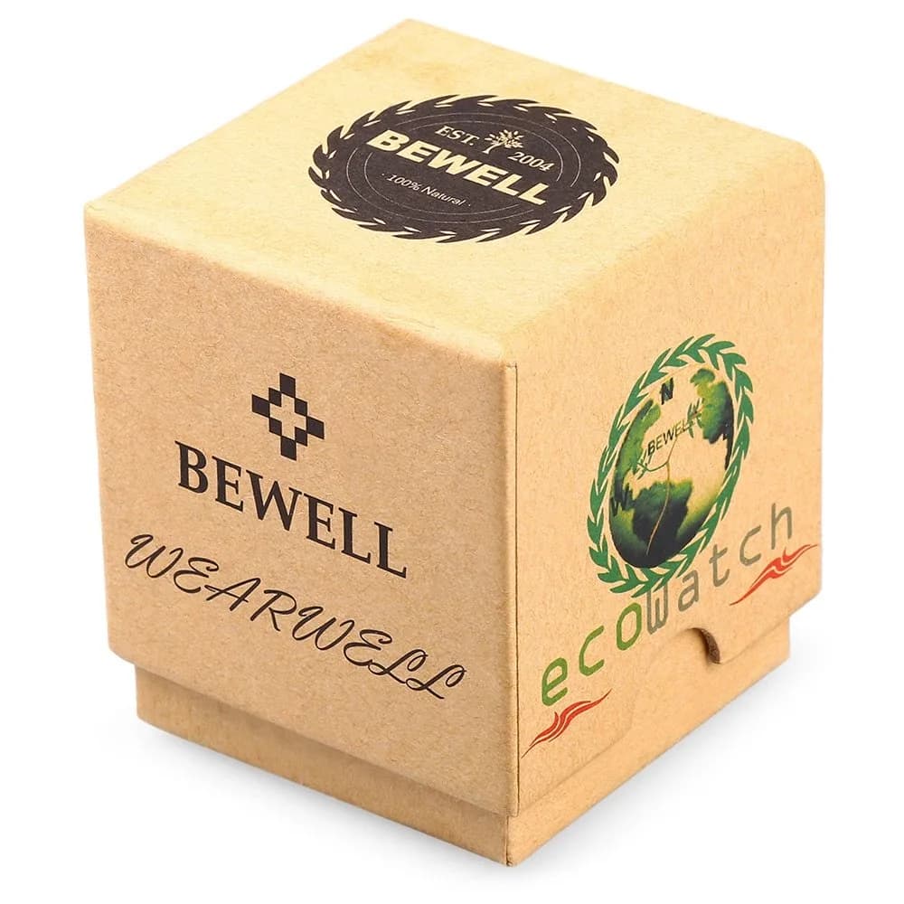 BEWELL ZS-W086B Men's Wooden Watch | 4.2cm Analog Quartz with Date Display - view 7