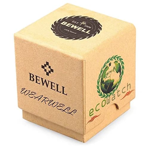 BEWELL ZS-W086B Men's Wooden Watch | 4.2cm Analog Quartz with Date Display thumbnail 7