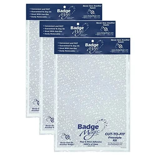 Badge Magic Patch Adhesive – No Sew, No Iron Fabric Tape for Patches & Badges (3 Sheets) | DIY Uniforms & Backpacks thumbnail 1