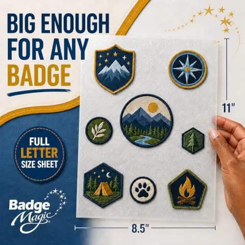 Badge Magic Patch Adhesive – No Sew, No Iron Fabric Tape for Patches & Badges (3 Sheets) | DIY Uniforms & Backpacks thumbnail 5