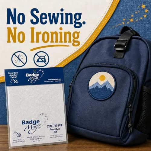 Badge Magic Patch Adhesive – No Sew, No Iron Fabric Tape for Patches & Badges (3 Sheets) | DIY Uniforms & Backpacks thumbnail 2