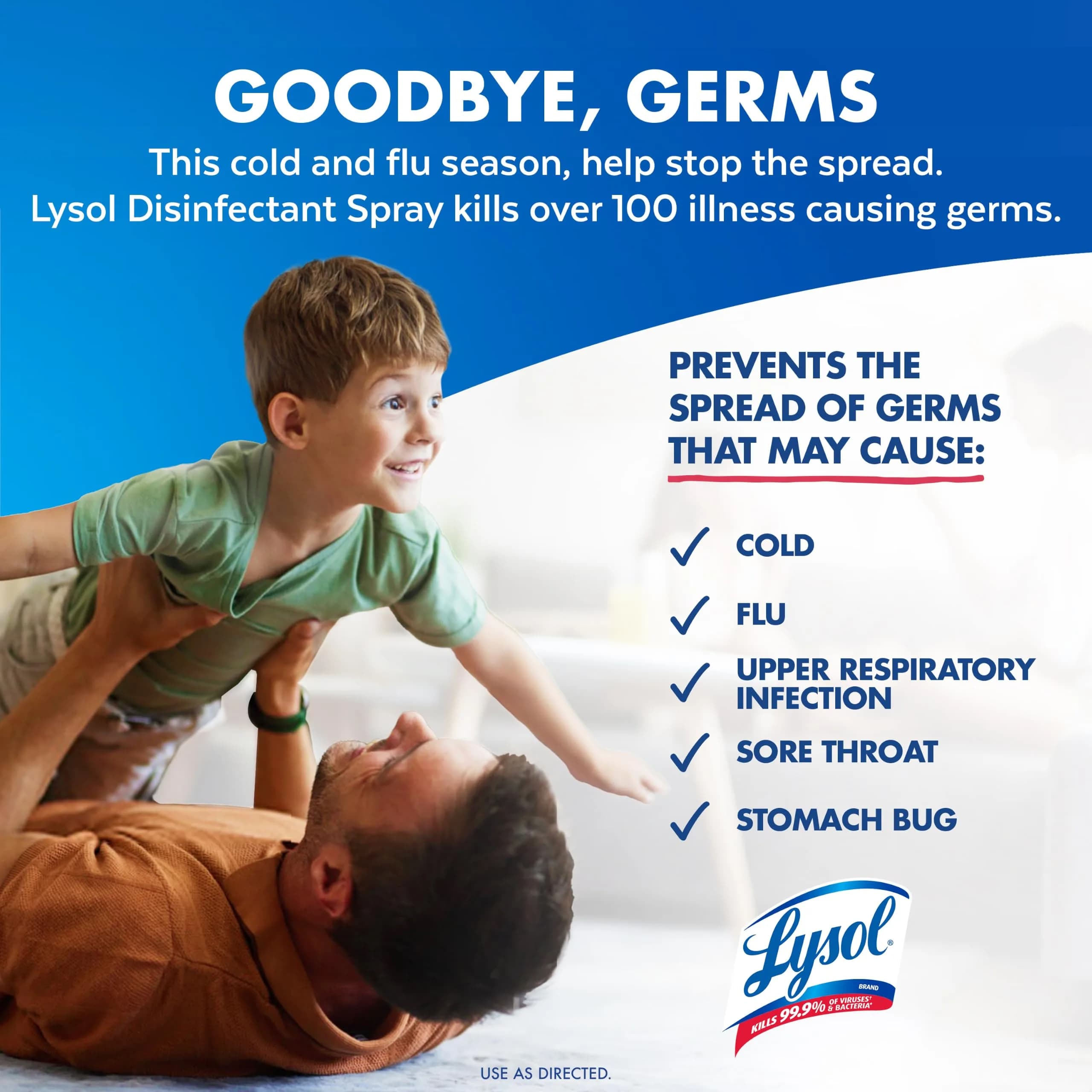 Lysol Disinfectant Spray Crisp Linen 19 Fl Oz (38 Fl Oz) | Kills 99.9% of Viruses & Bacteria - view 2