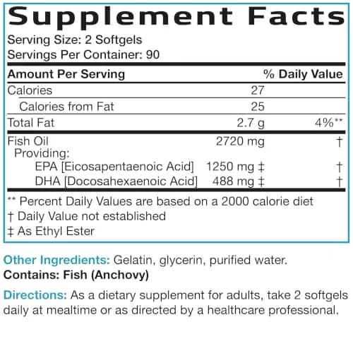 Bronson Omega-3 Fish Oil High EPA/DHA Triple Strength 2720 mg | Supports Heart & Brain Health thumbnail 6