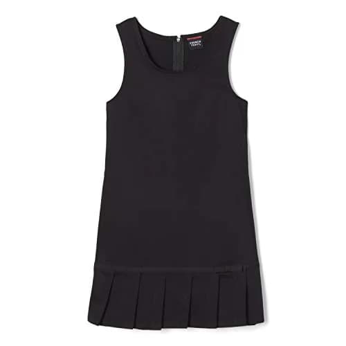 French Toast Girls' Ribbon Bow Pleated Jumper, Black, 6 | Classic School Uniform for Girls thumbnail 1