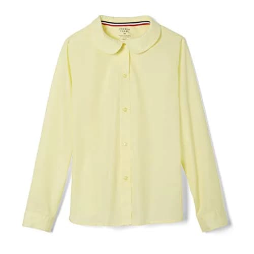 French Toast Girls' Long Sleeve Woven Blouse with Peter Pan Collar, Yellow, Size 4 | Classic & Comfortable (70-120 chars) thumbnail 1