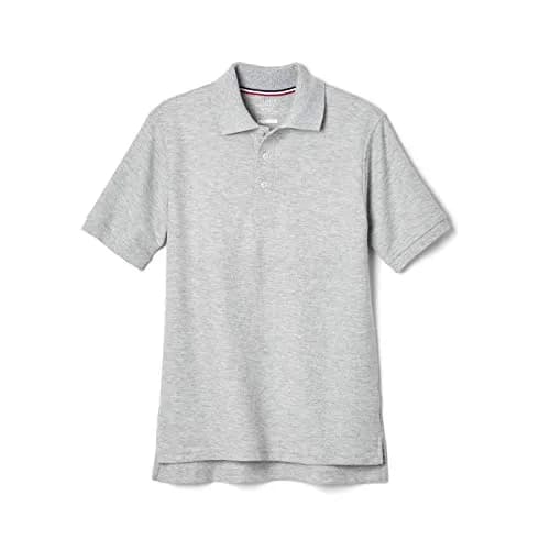 French Toast Kids Short Sleeve Pique Polo Shirt Heather Gray | Comfortable & Durable (70-120 chars) thumbnail 1