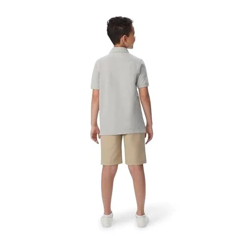 French Toast Kids Short Sleeve Pique Polo Shirt Heather Gray | Comfortable & Durable (70-120 chars) thumbnail 3