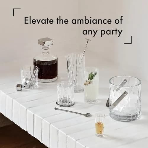 Orrefors City Highball Glass Set of 4 | 12 Fl Oz, Asymmetric Design, Crystal Glassware for Cocktails & Water thumbnail 6