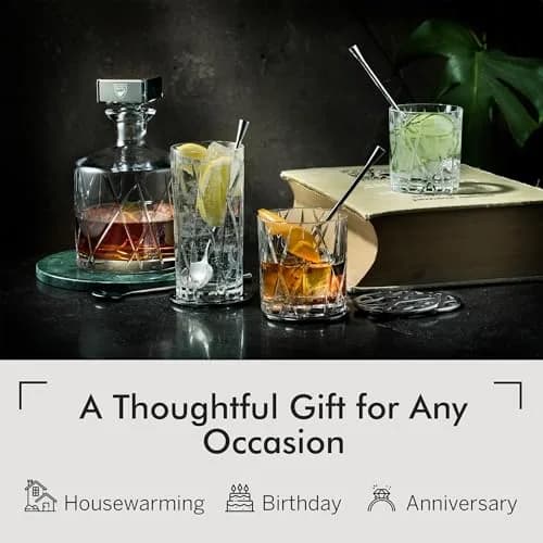 Orrefors City Highball Glass Set of 4 | 12 Fl Oz, Asymmetric Design, Crystal Glassware for Cocktails & Water thumbnail 8