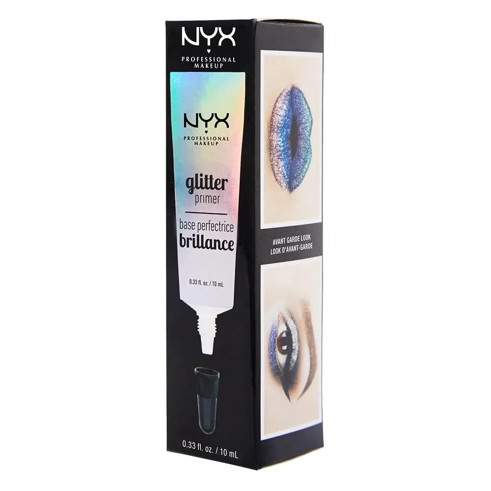 NYX PROFESSIONAL MAKEUP Glitter Primer 0.34 Fl Oz | Long-Lasting Glitter Hold for Face & Body — Clear