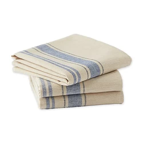 DII French Stripe Dishtowels Set of 3 | Nautical Blue 20 x 30 inches thumbnail 4