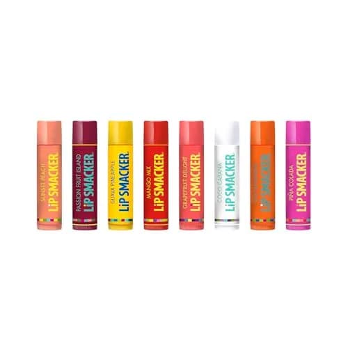 Lip Smacker Tropical Fever Flavored Lip Balm Party Pack 8 Count | Passion Fruit, Peach, Mango thumbnail 2